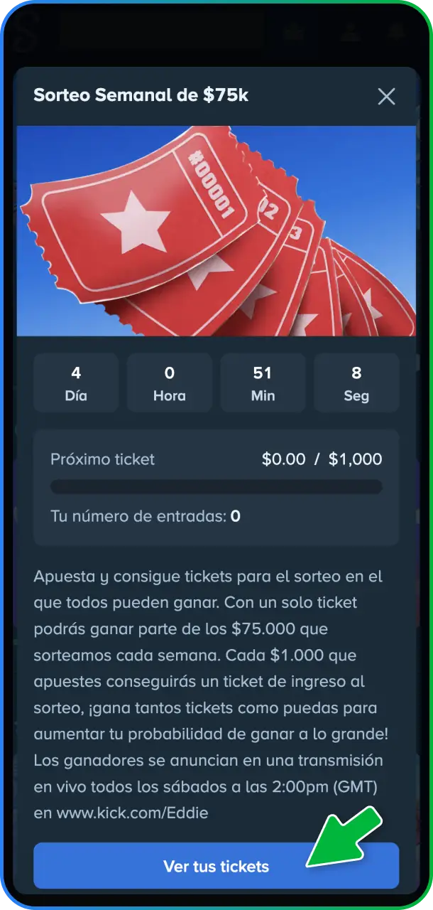 Activa el beneficio del 3,5% de Rakeback continuo para empezar a acumular reembolsos en tus apuestas en Stake México.