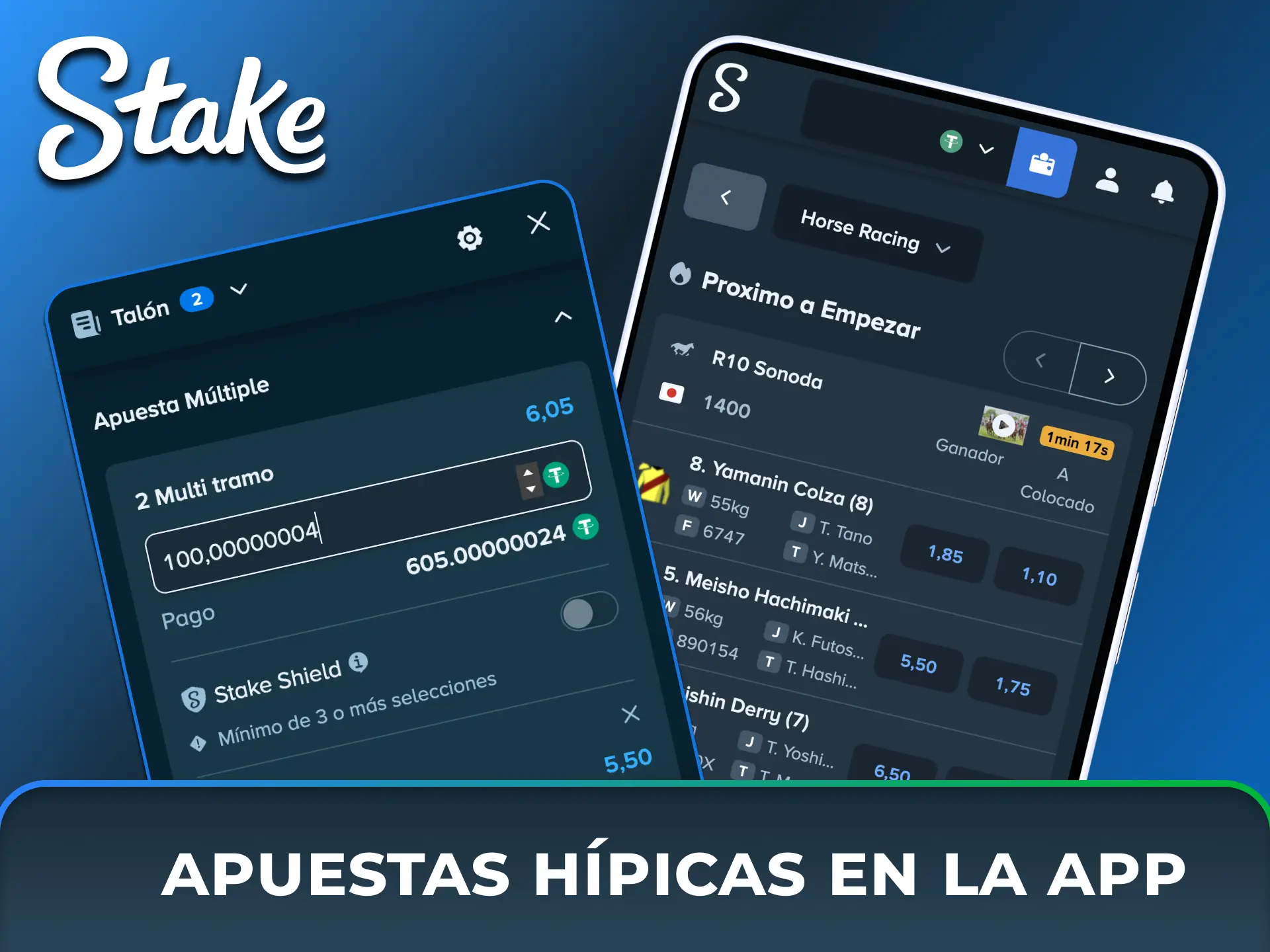 Realizá apuestas en las principales carreras de caballos del mundo con cuotas actualizadas desde la app de Stake México.