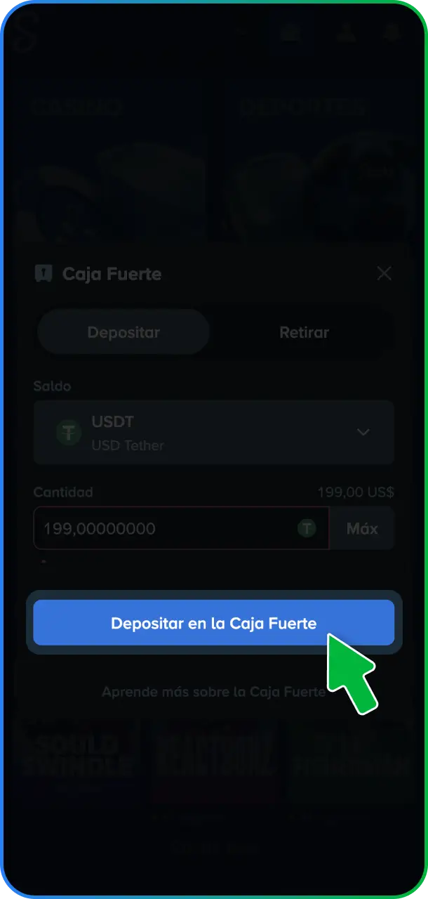 Revisá los detalles del pago y confirmá la transacción para acreditar el saldo en tu cuenta de Stake México.