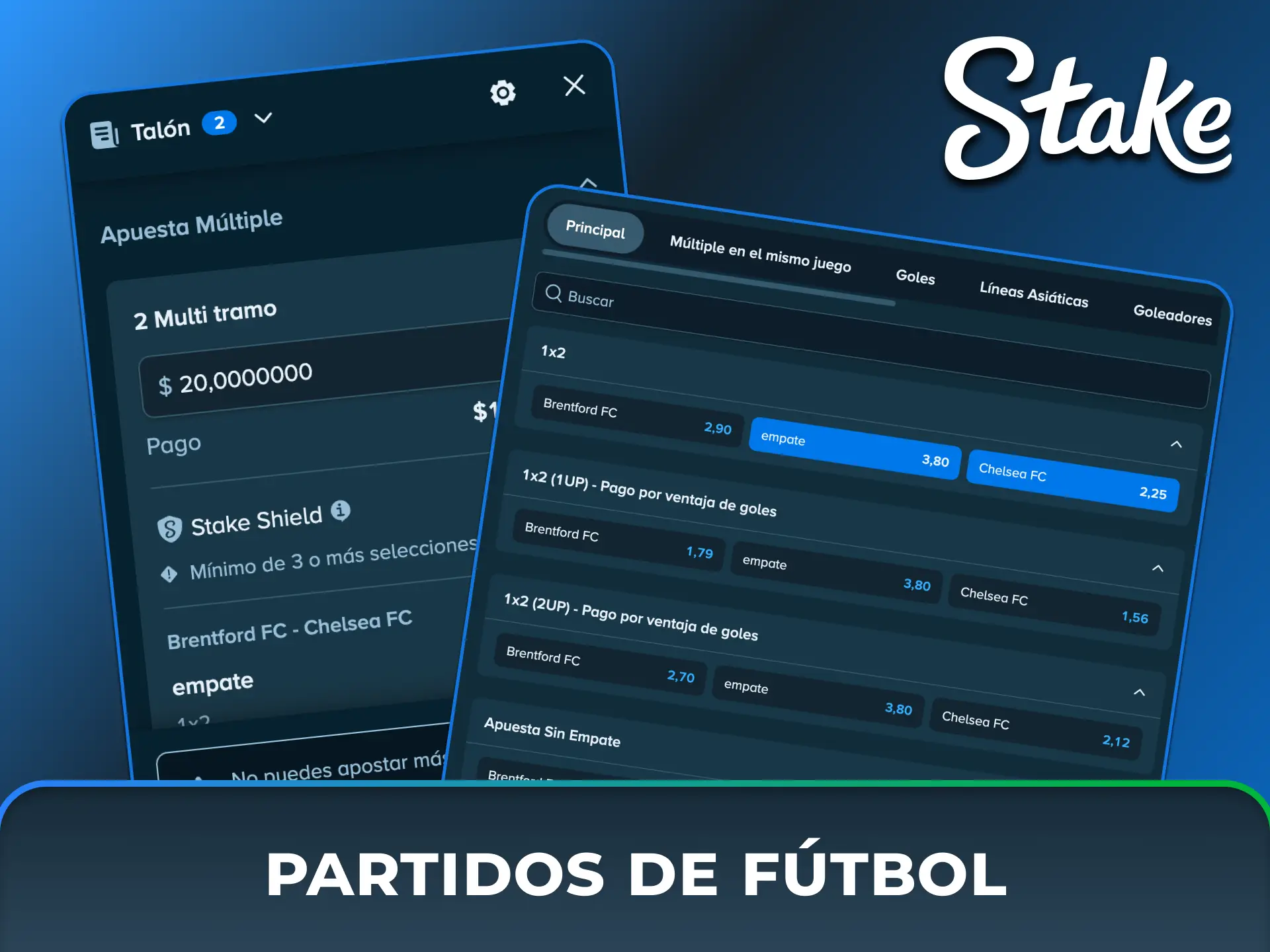 Consultá el calendario y las cuotas de los partidos de fútbol programados para hoy en Stake México.