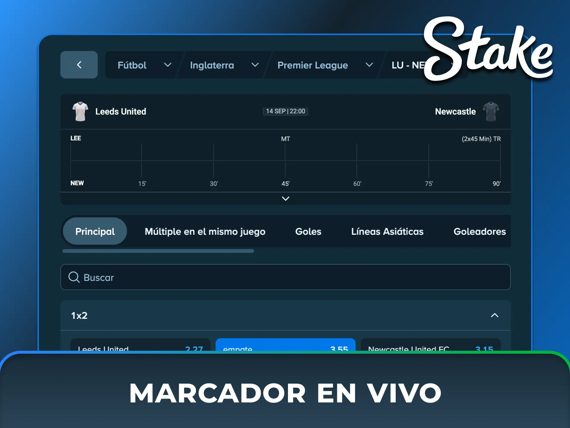 Seguí el minuto a minuto, estadísticas e incidencias del partido con el marcador en vivo de fútbol en Stake México.