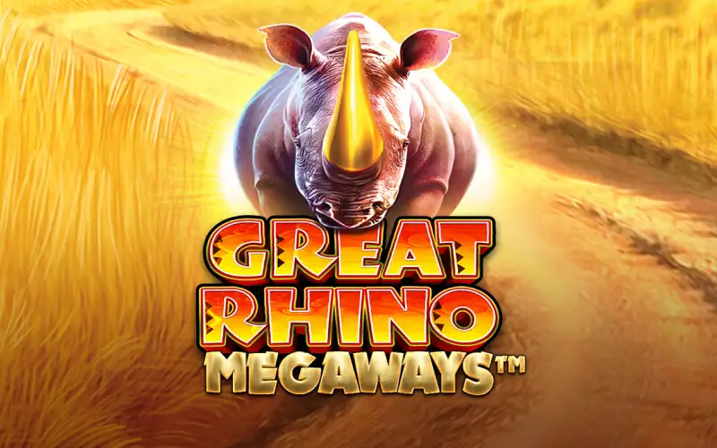 Viví la emoción de la sabana con hasta 200,704 formas de ganar en Great Rhino Megaways de Stake México.