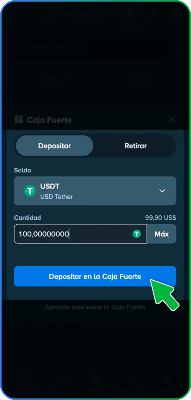 Seleccioná tu método de pago preferido e ingresá fondos en MXN o criptomonedas para realizar tu primer depósito en Stake México.