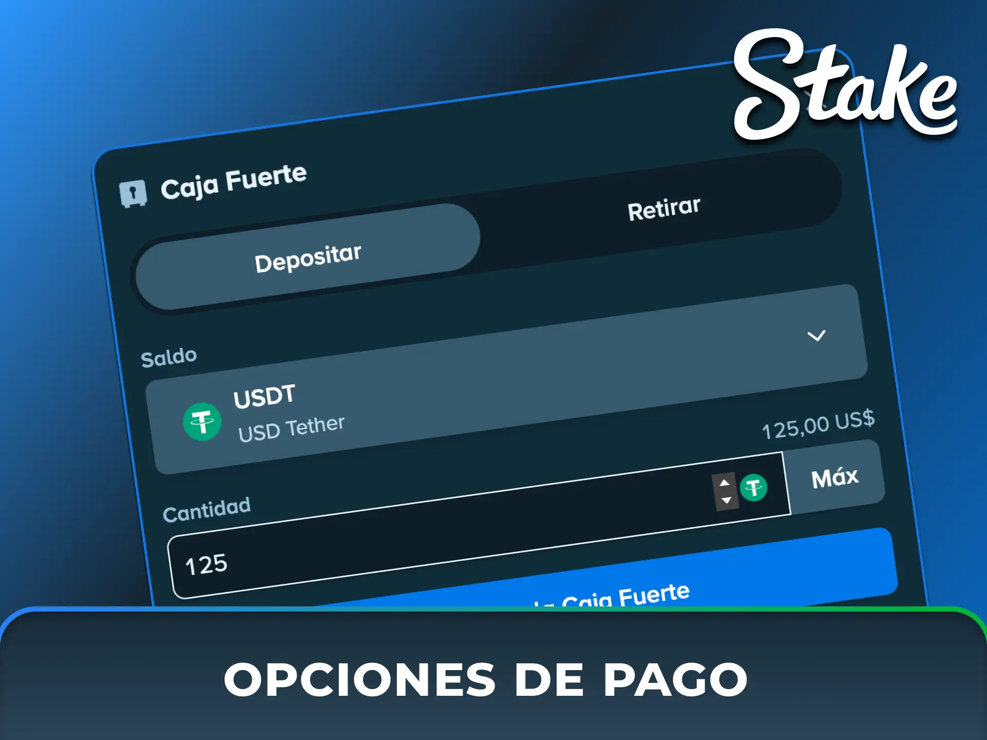 Transaccioná de forma cómoda utilizando pesos mexicanos (MXN) mediante SPEI o elegí entre una amplia variedad de criptomonedas seguras en Stake México.