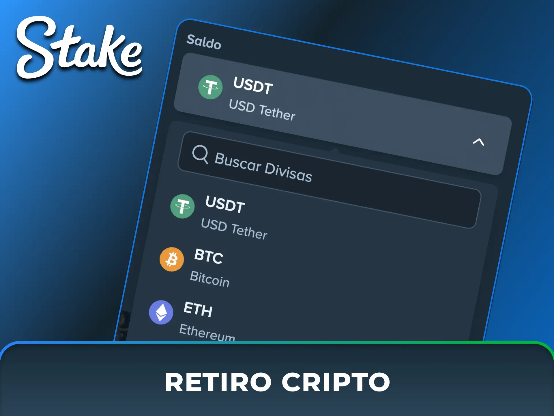 Selección de red y verificación para retiros en criptomonedas de forma rápida y segura en Stake México.