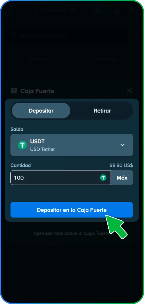 Realizá un depósito en pesos mexicanos o criptomonedas para cargar saldo en tu cuenta de Stake México.