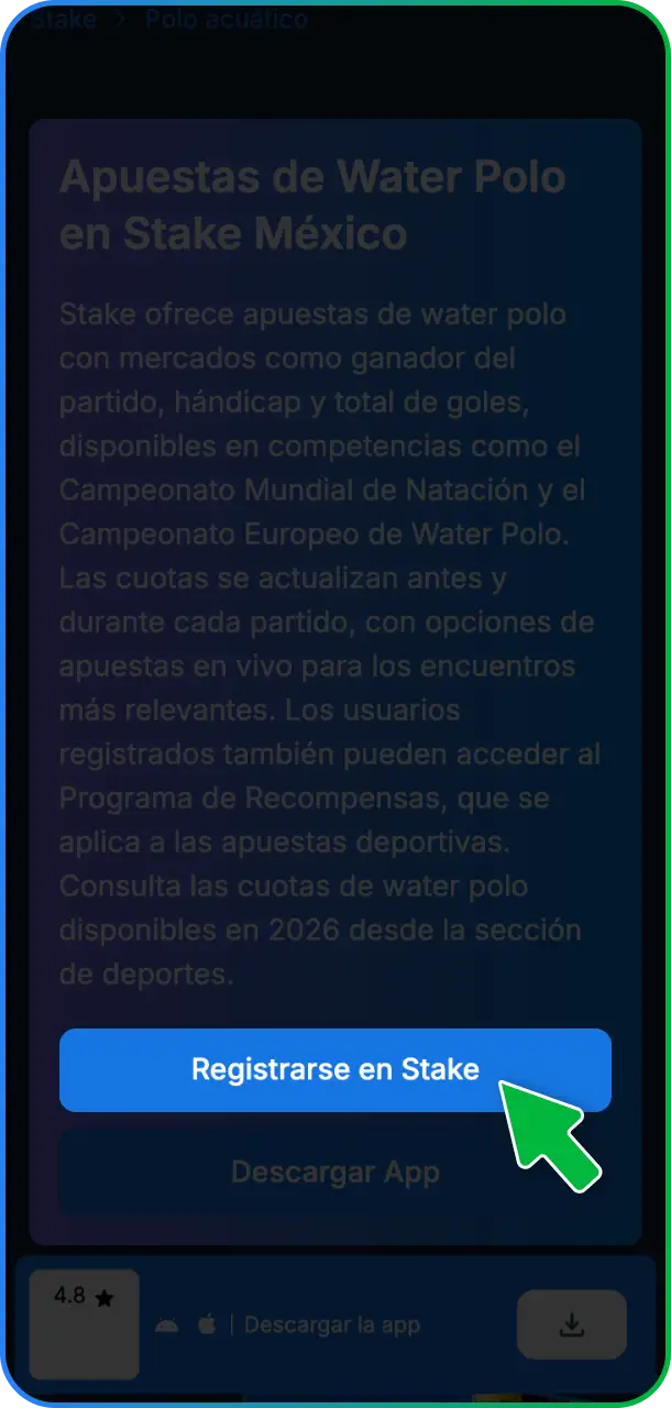 Ingresá a tu usuario o creá una cuenta nueva desde el sitio oficial de Stake México.